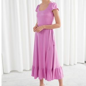 & Other Stories Scoop Neck Midi Dress